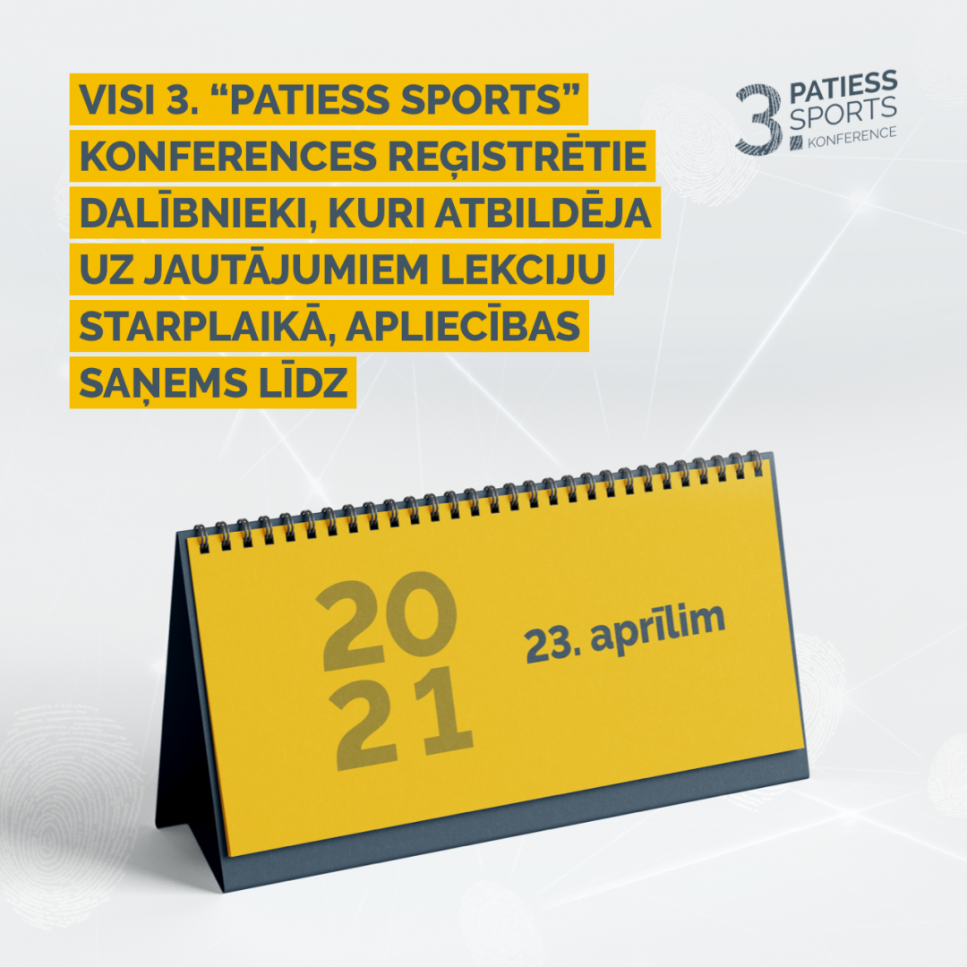 3. Patiess Sports konferences apliecības