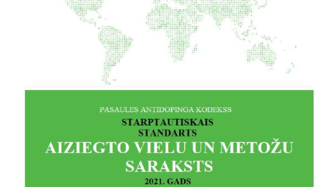 2021. gada aizliegto vielu un metožu saraksts, attēls ar dokumenta pirmo lapu