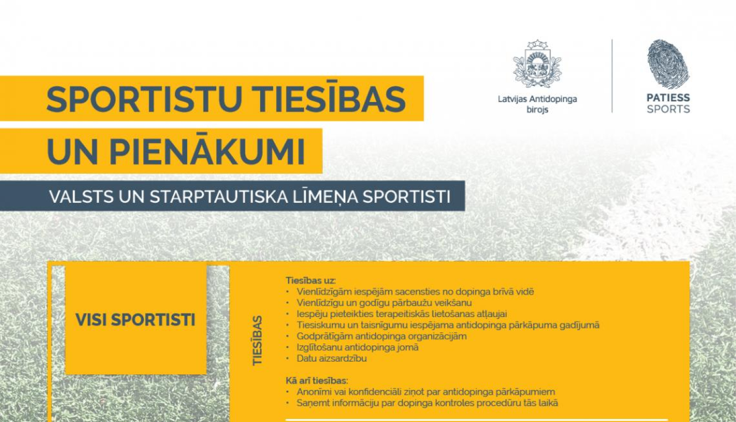 Sportistu tiesības un pienākumi