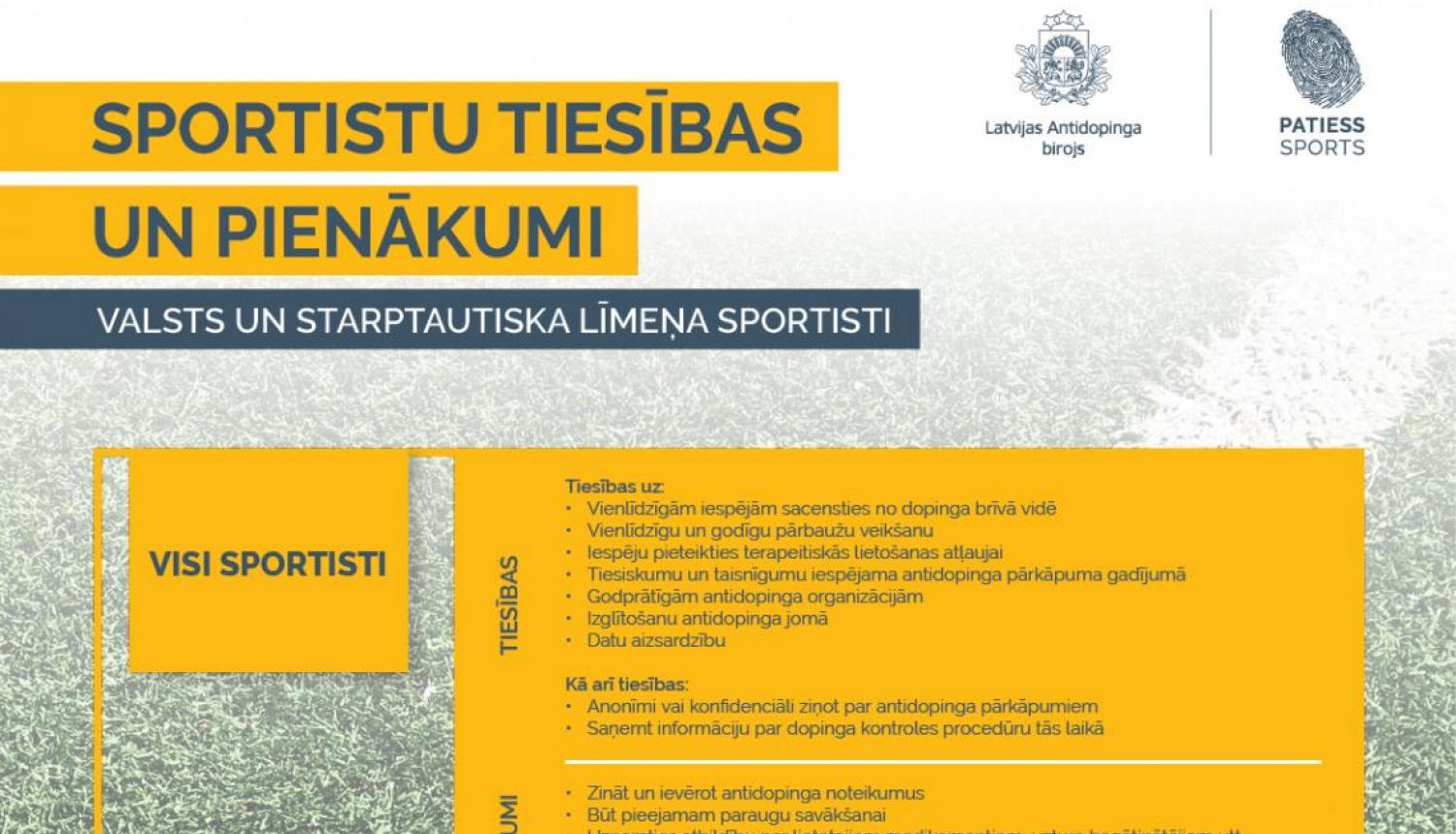 Sportistu tiesības un pienākumi